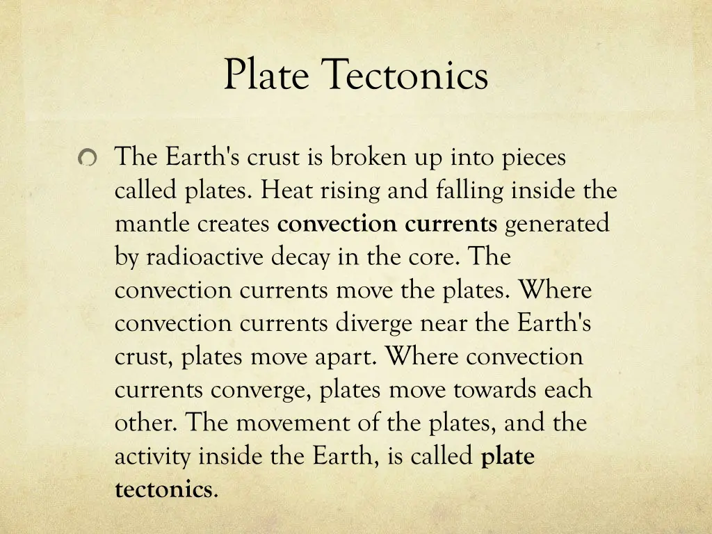 plate tectonics