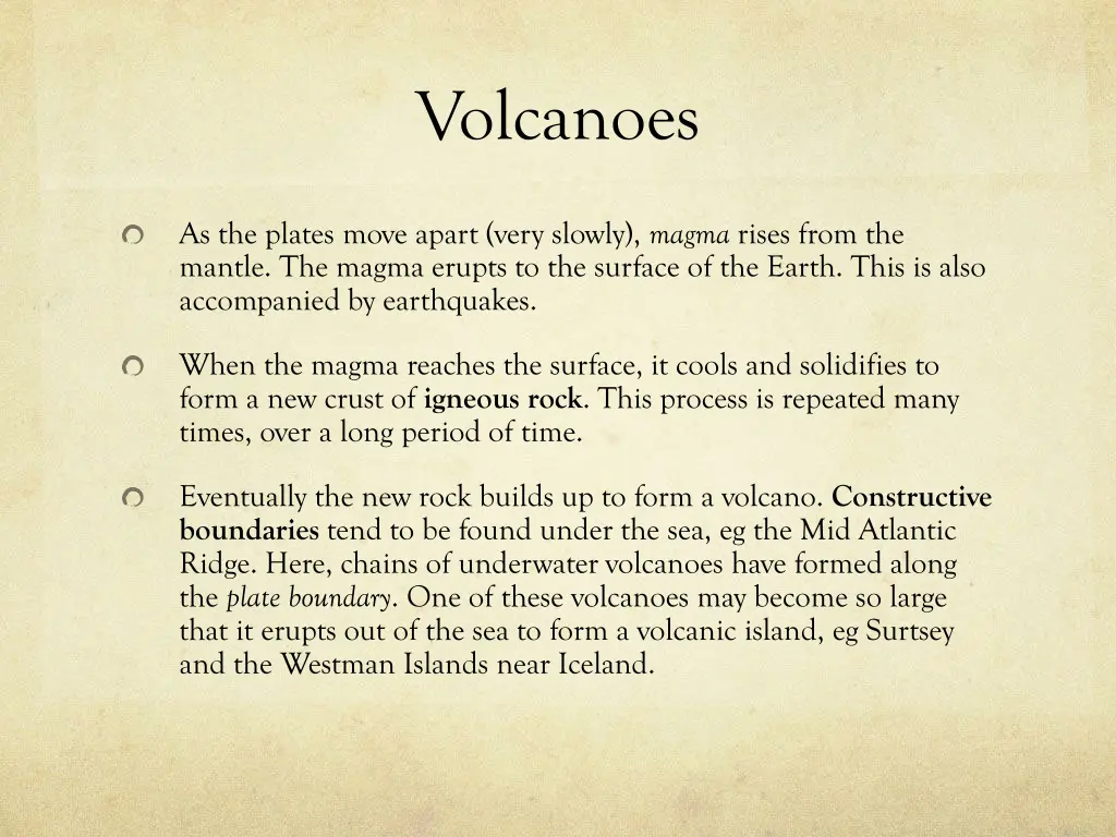 volcanoes