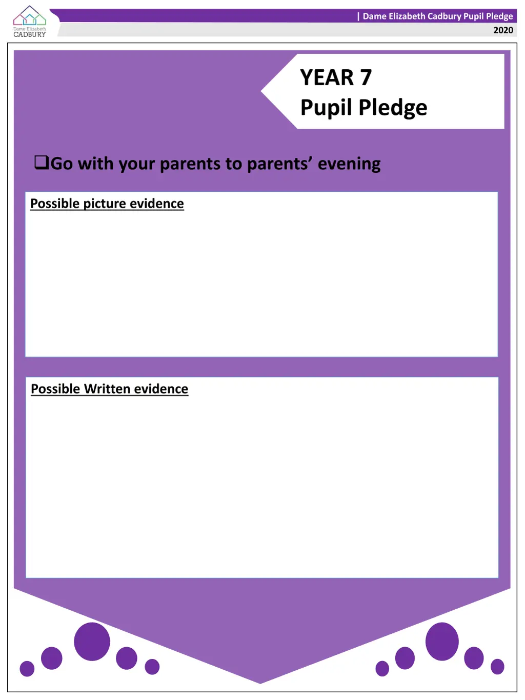 dame elizabeth cadbury pupil pledge 10