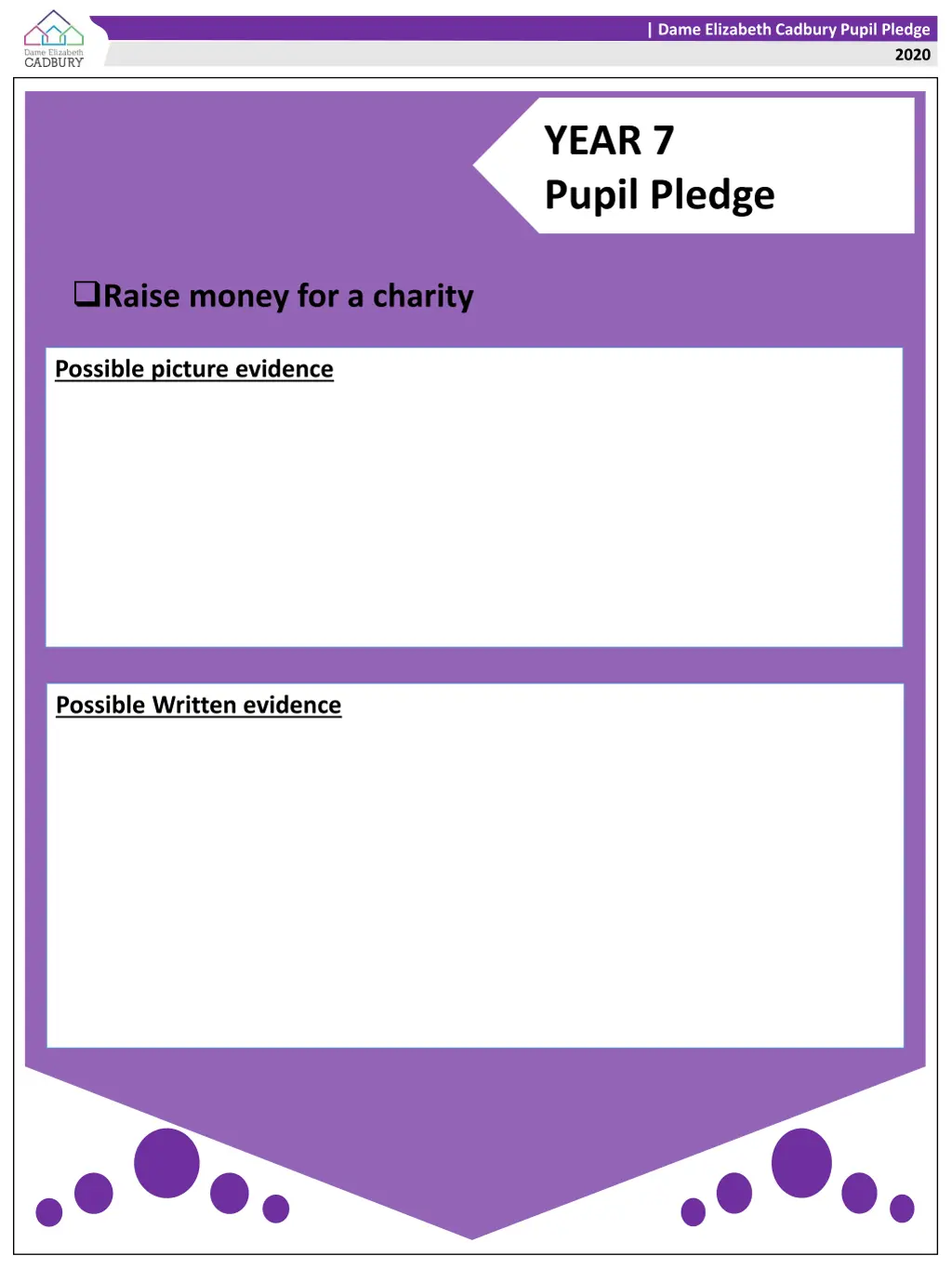 dame elizabeth cadbury pupil pledge 11