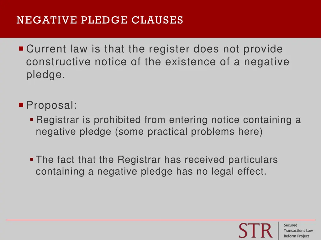 negative pledge clauses