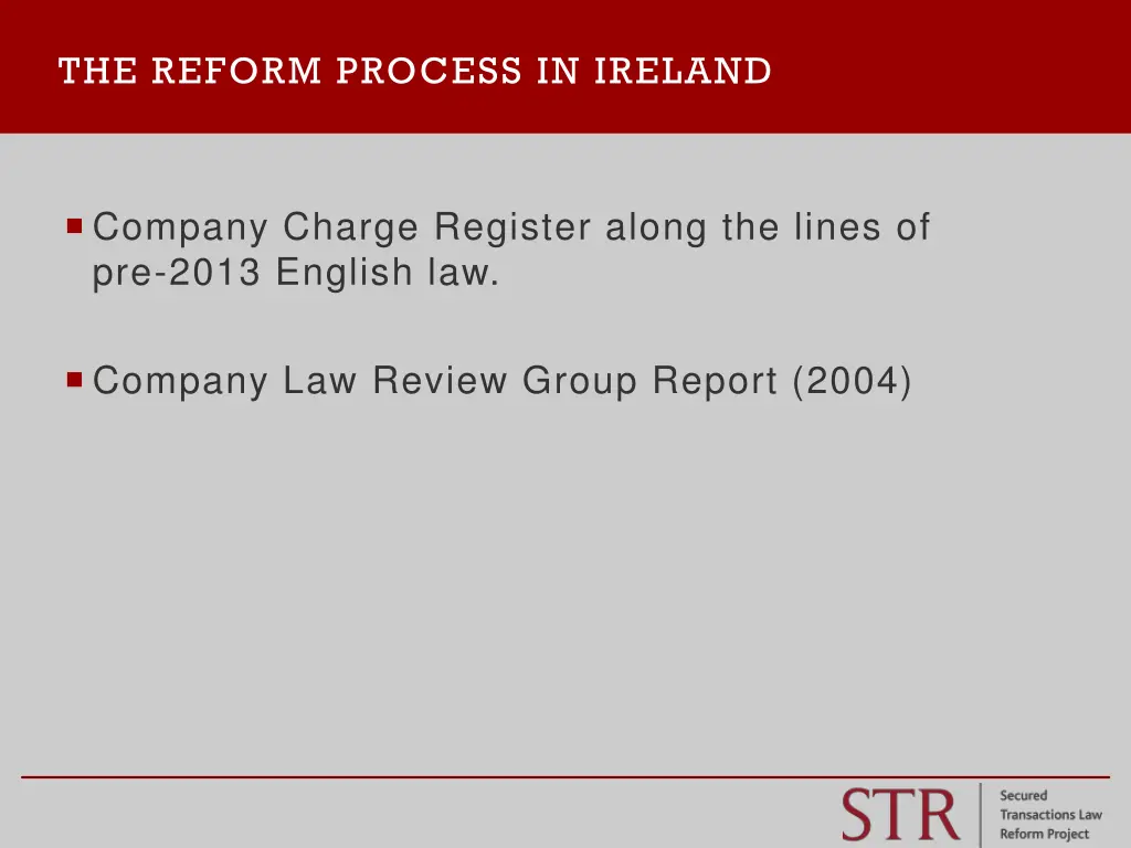 the reform process in ireland