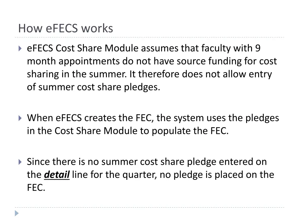 how efecs works