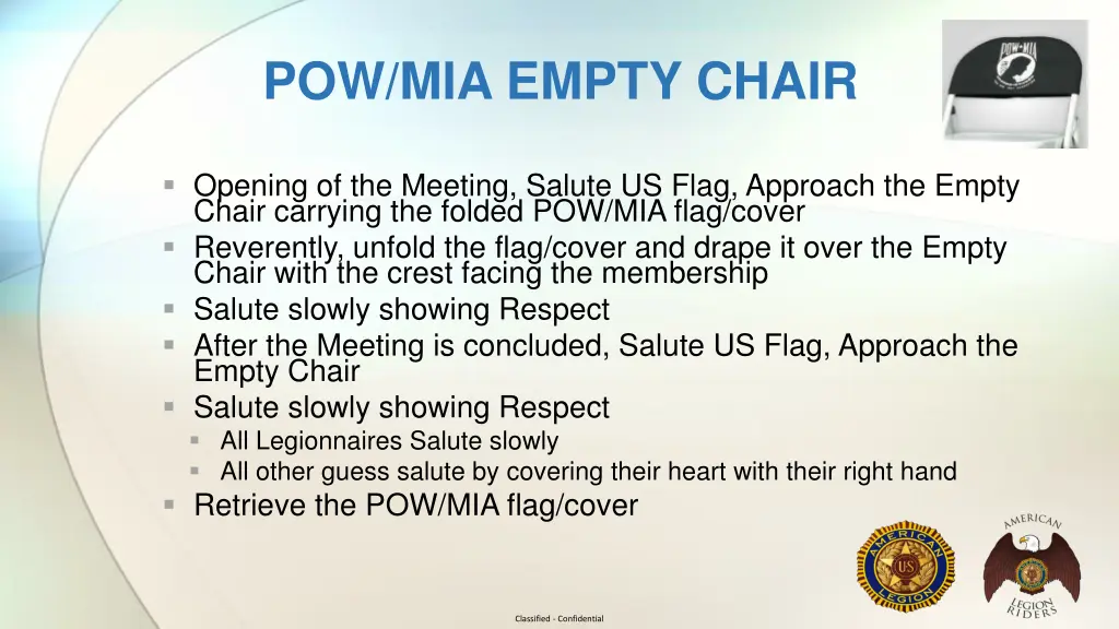 pow mia empty chair