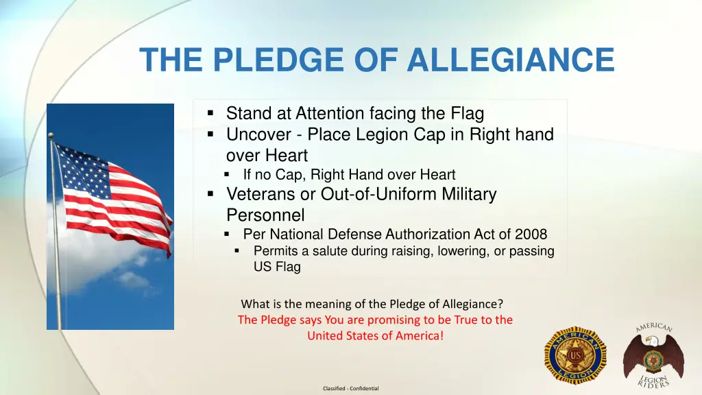 the pledge of allegiance