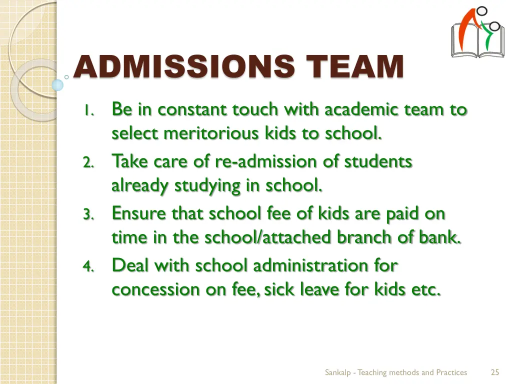 admissions team