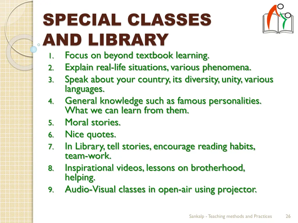 special classes and library 1 focus on beyond