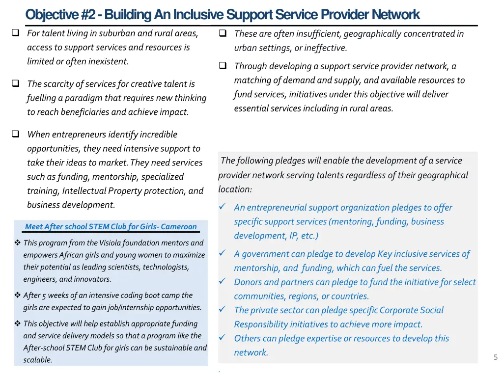 objective 2 building an inclusive support service