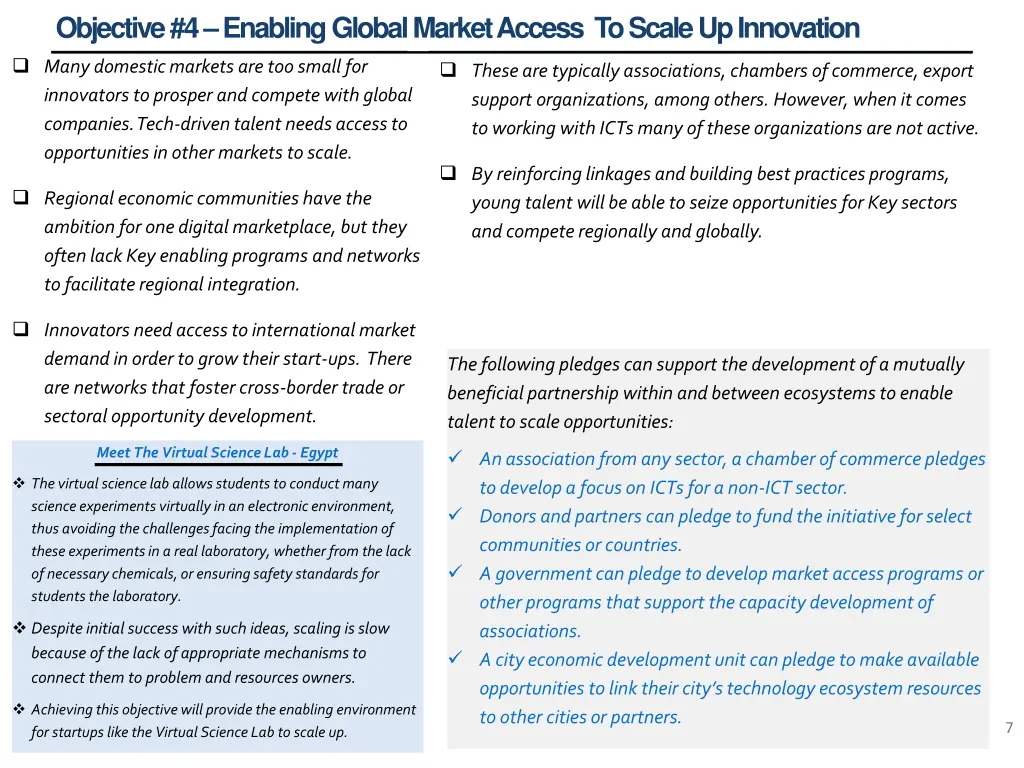 objective 4 enabling global market access