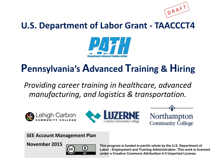 u s department of labor grant taaccct4