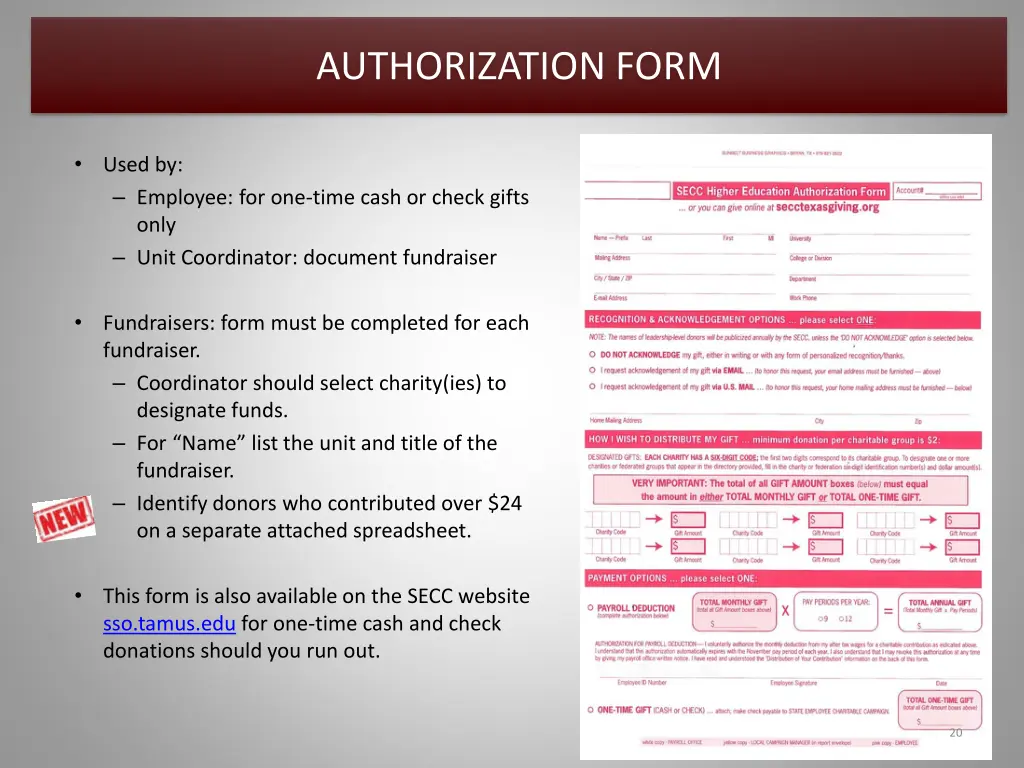 authorization form