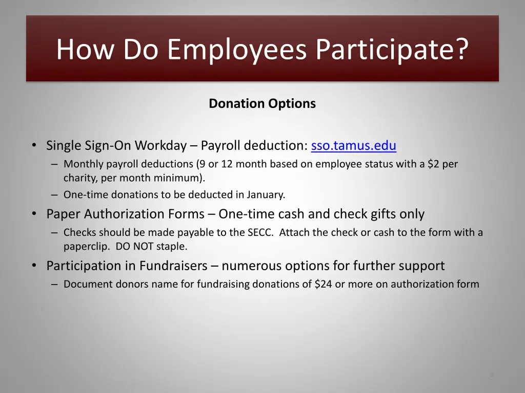 how do employees participate