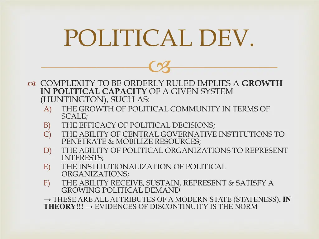 political dev 3