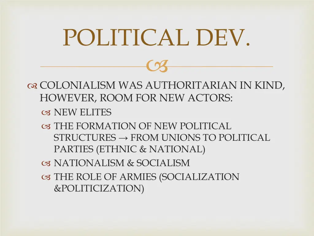 political dev 6