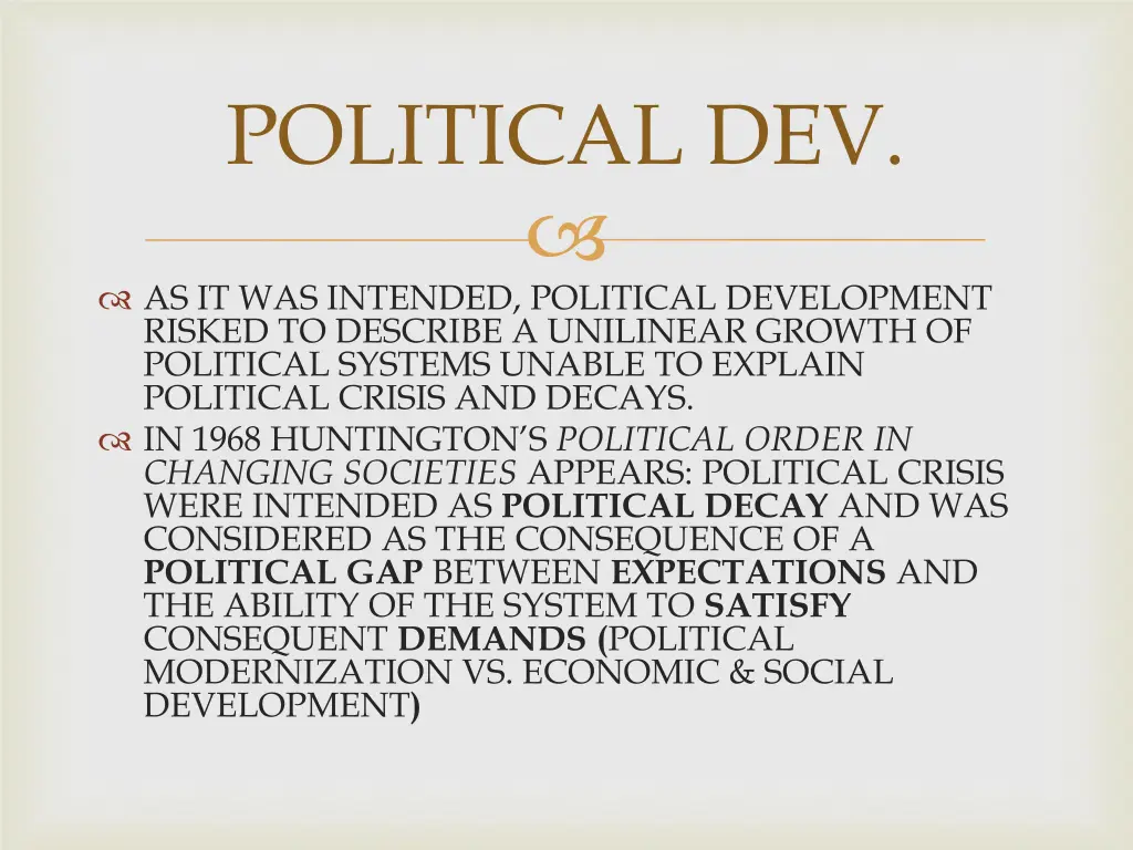 political dev 7