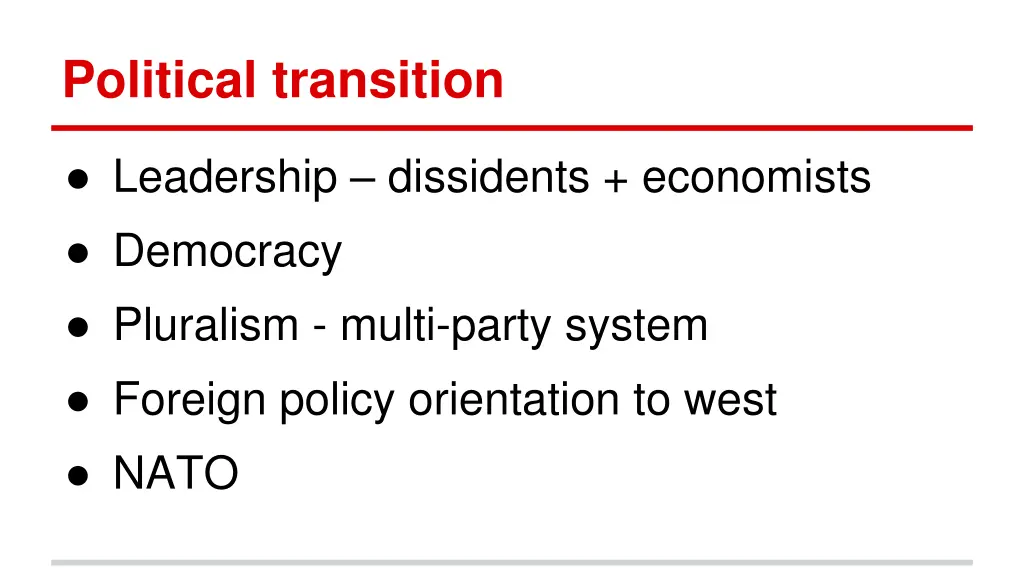 political transition