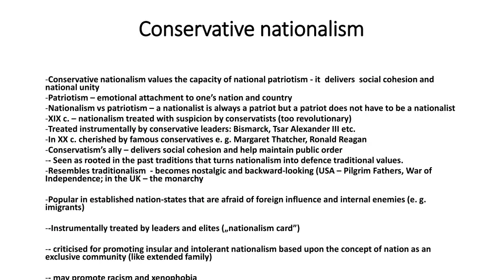 conservative conservative nationalism