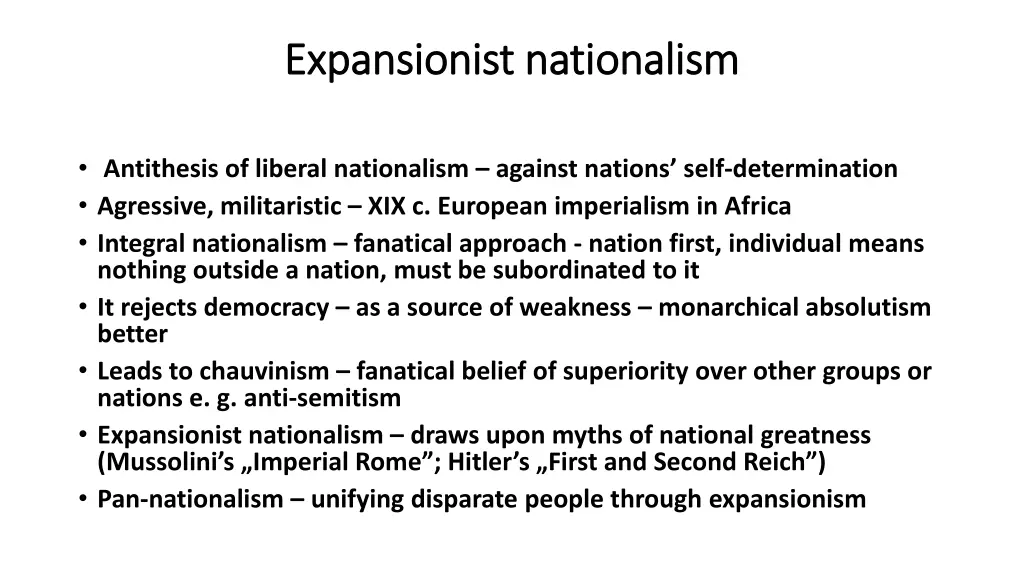 expansionist expansionist nationalism