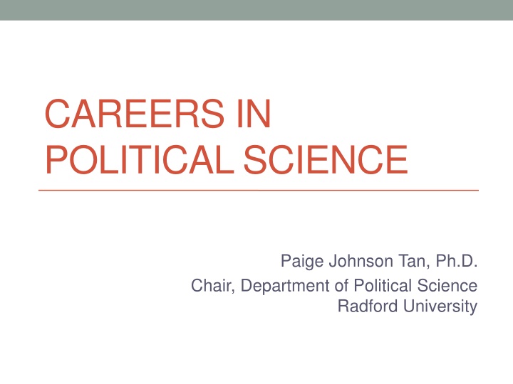 careers in political science