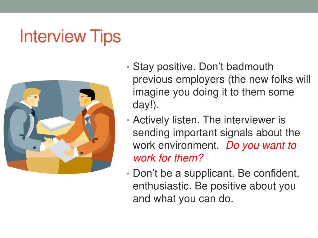 interview tips