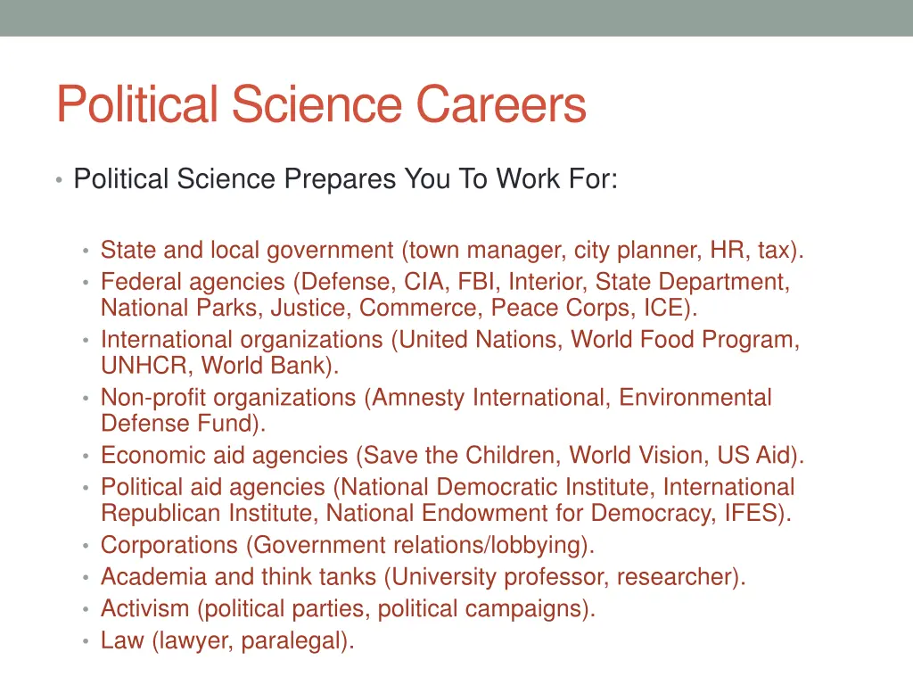 political science careers