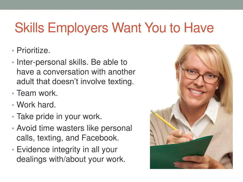 skills employers want you to have