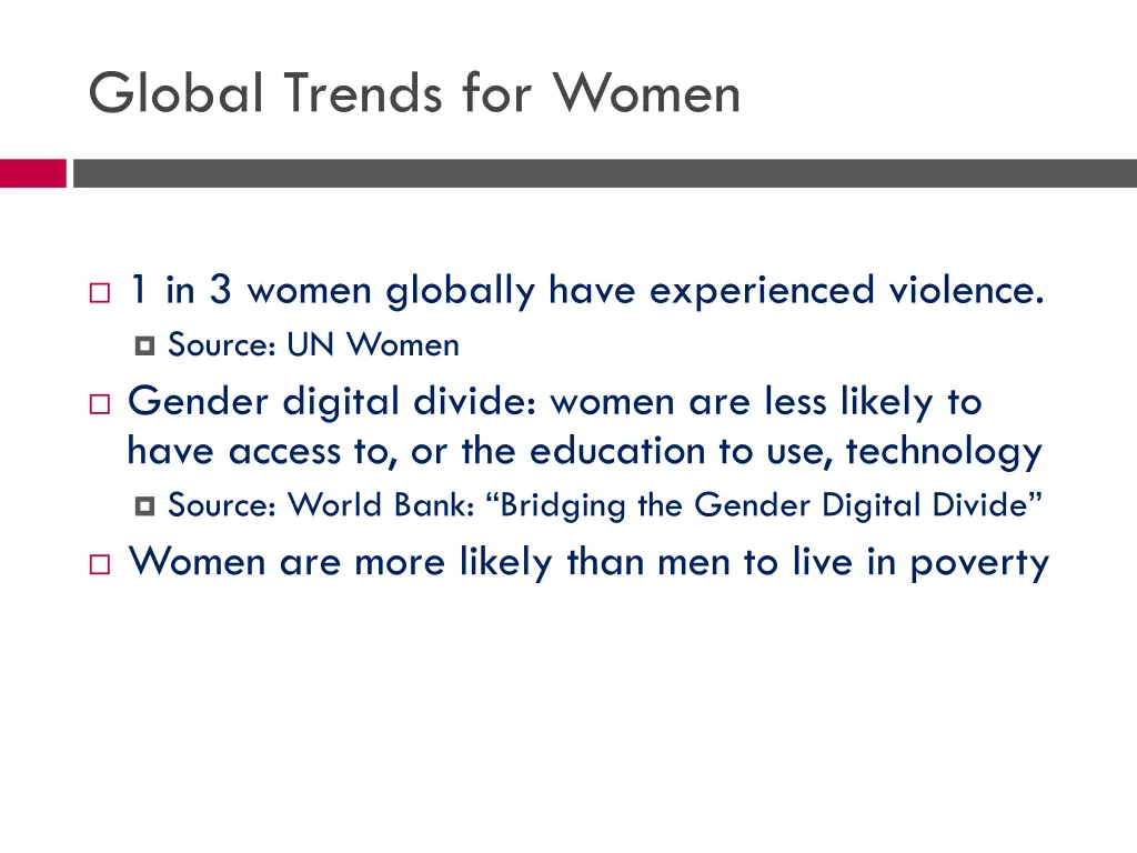 global trends for women 1