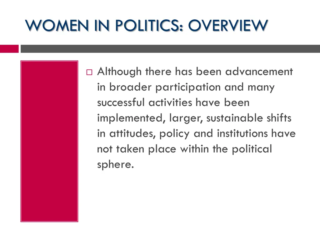 women in politics overview 2