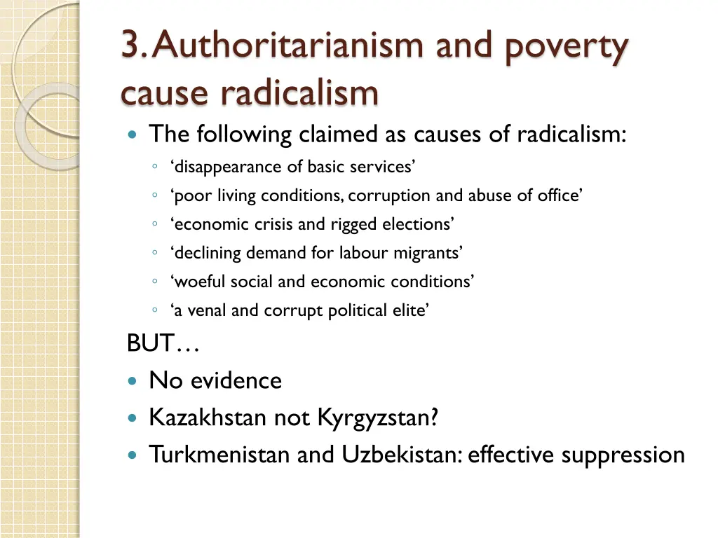 3 authoritarianism and poverty cause radicalism