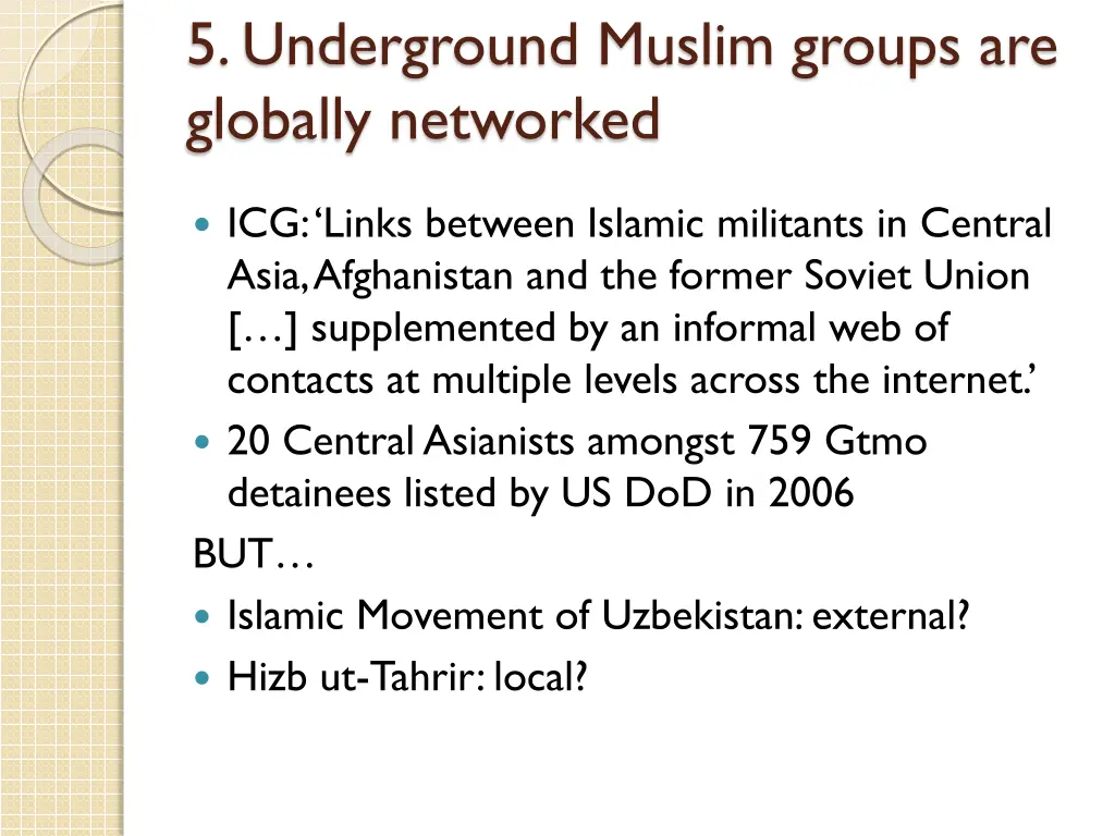 5 underground muslim groups are globally networked