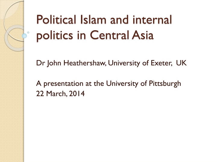 political islam and internal politics in central