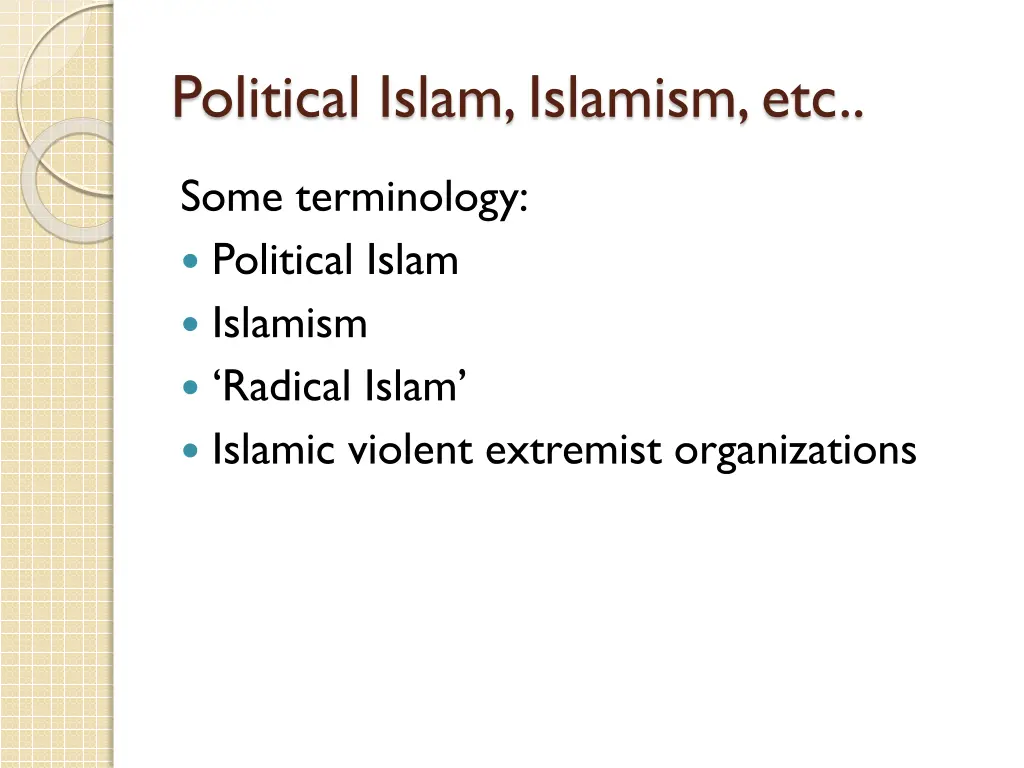 political islam islamism etc