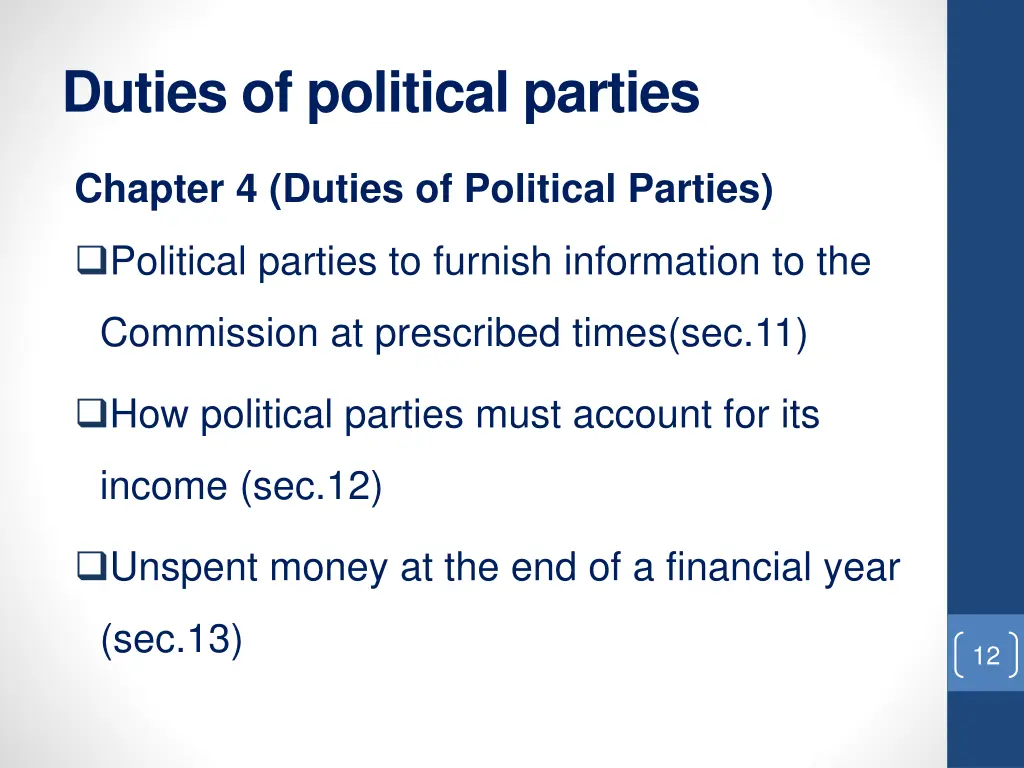 duties of political parties