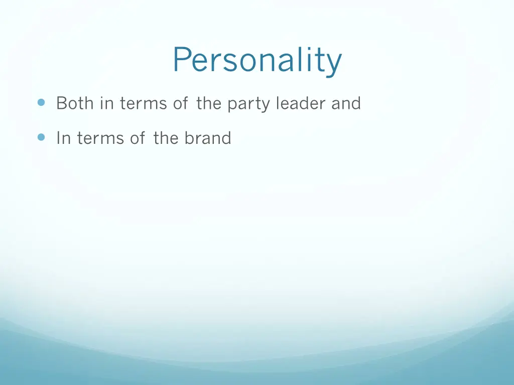 personality