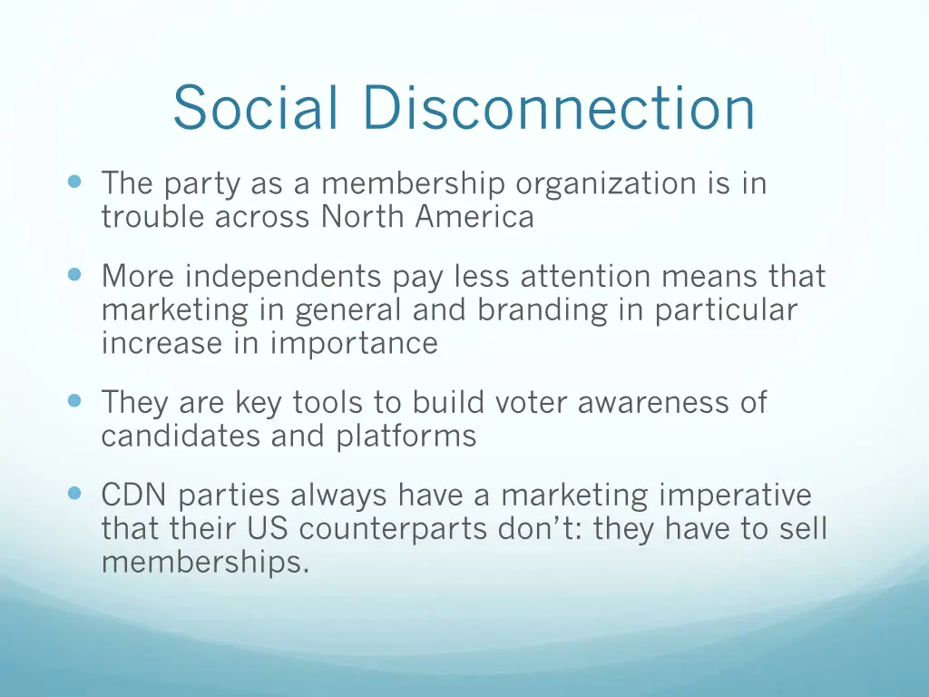 social disconnection