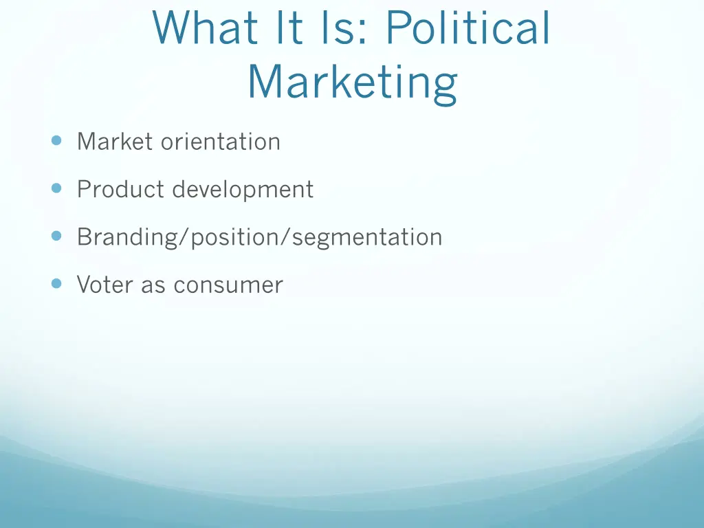 what it is political marketing