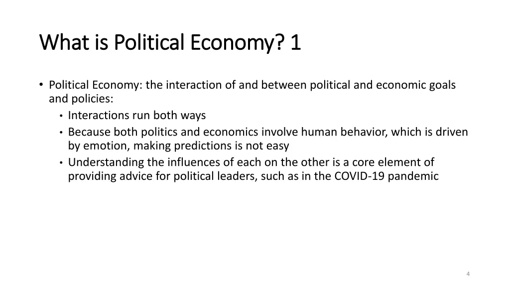 what is political economy 1 what is political