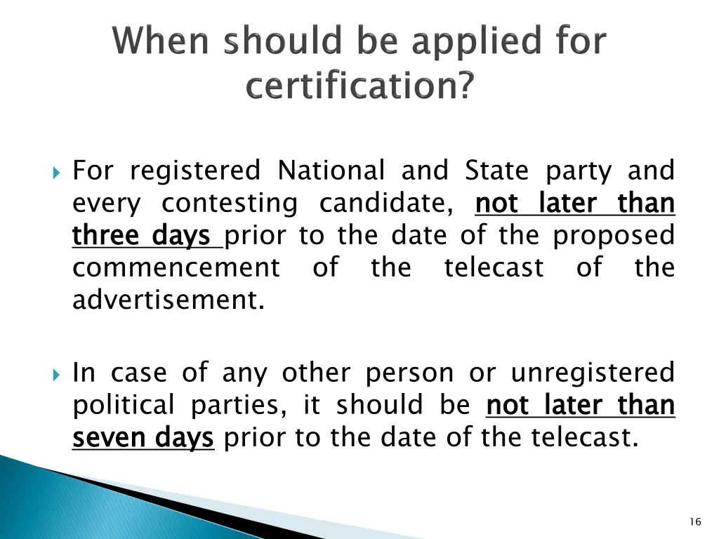 for registered national and state party and every