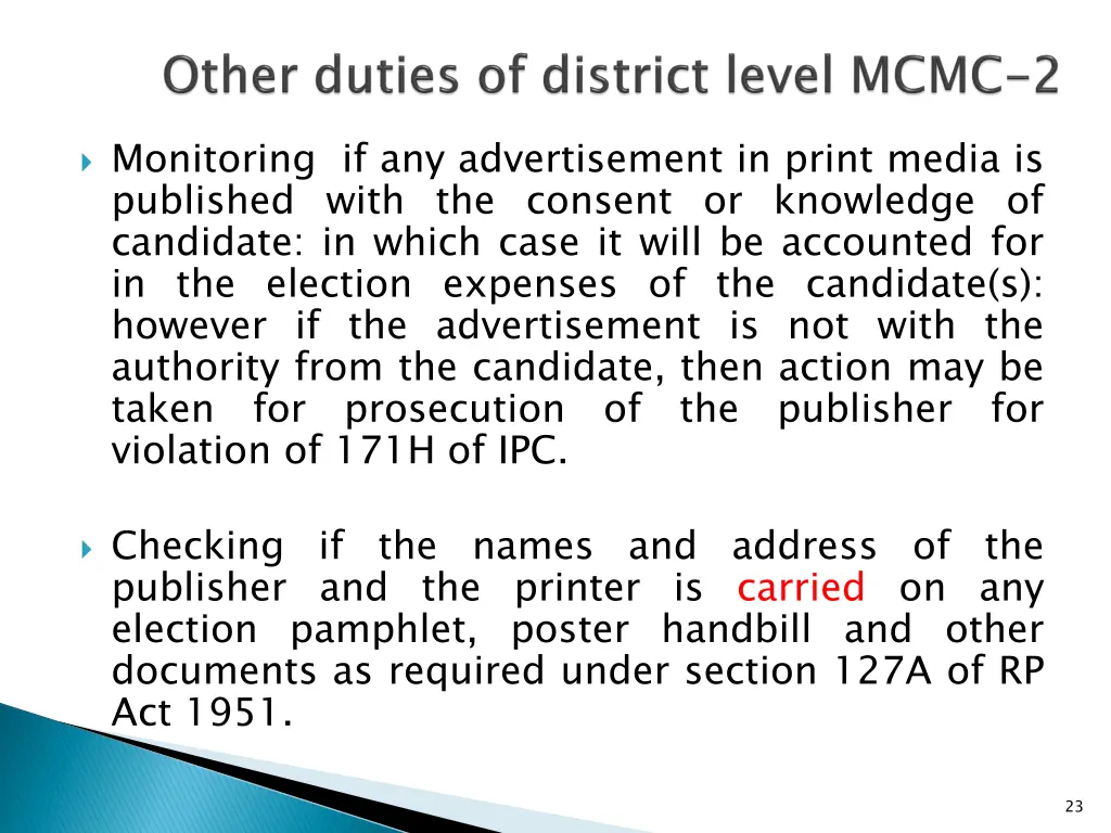 monitoring if any advertisement in print media