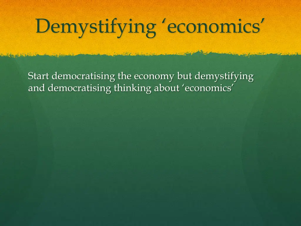 demystifying economics