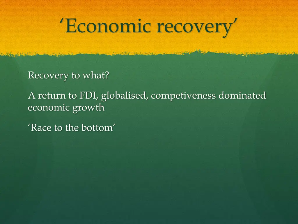 economic recovery