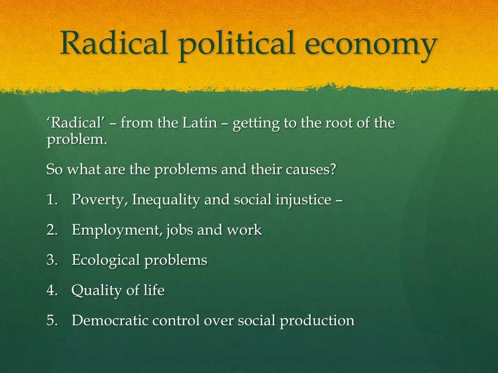 radical political economy