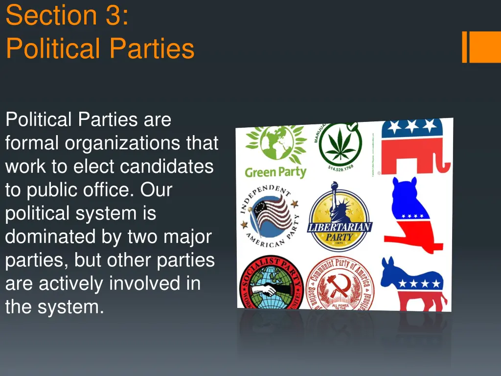 section 3 political parties