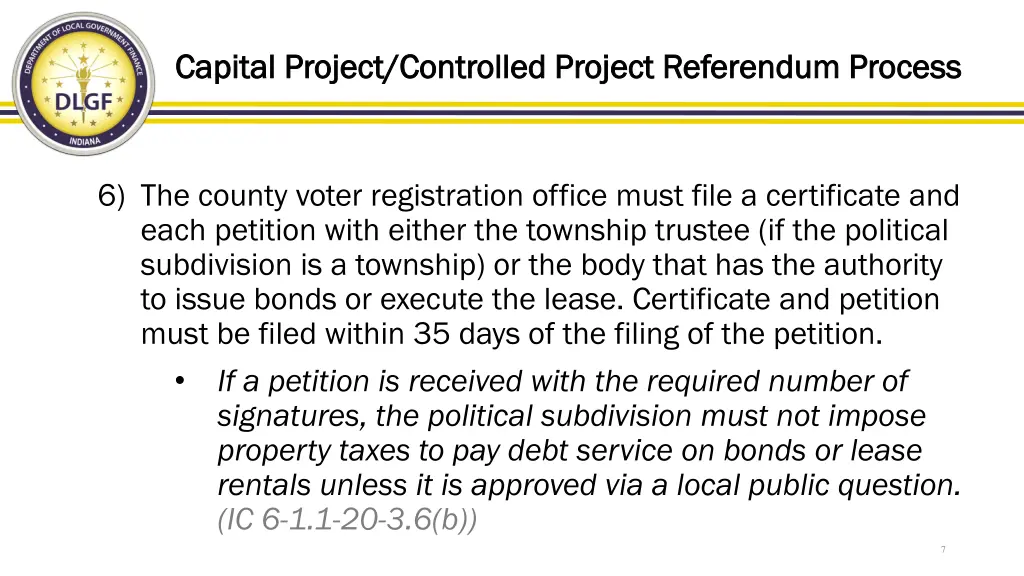 capital project controlled project referendum 4