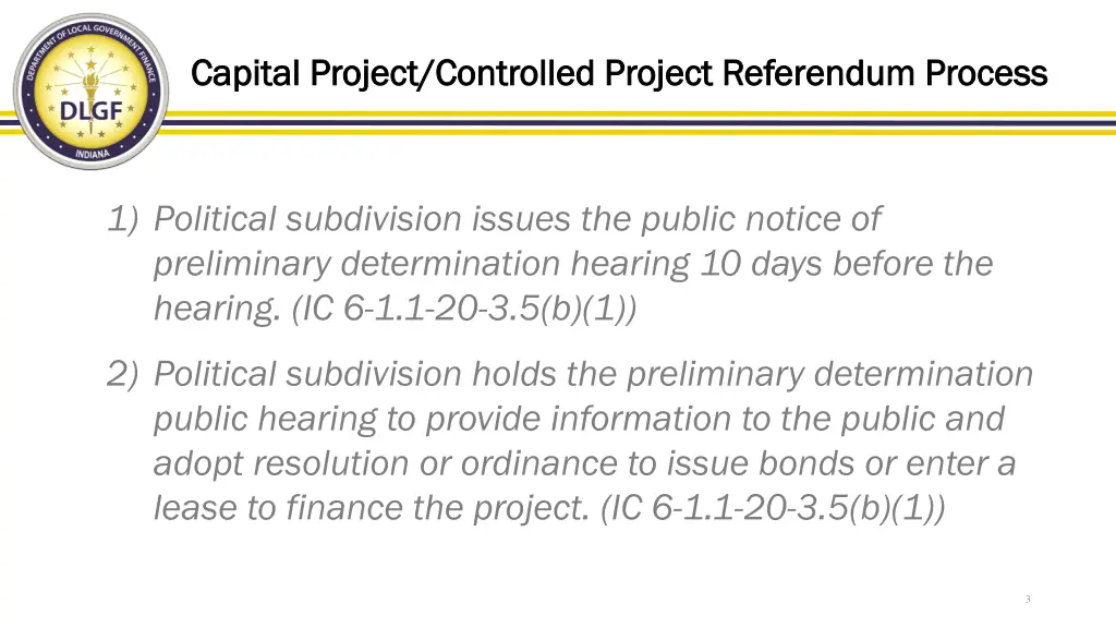 capital project controlled project referendum