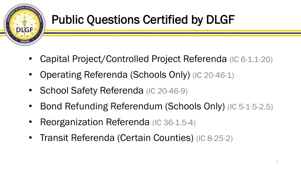 public questions certified by dlgf public