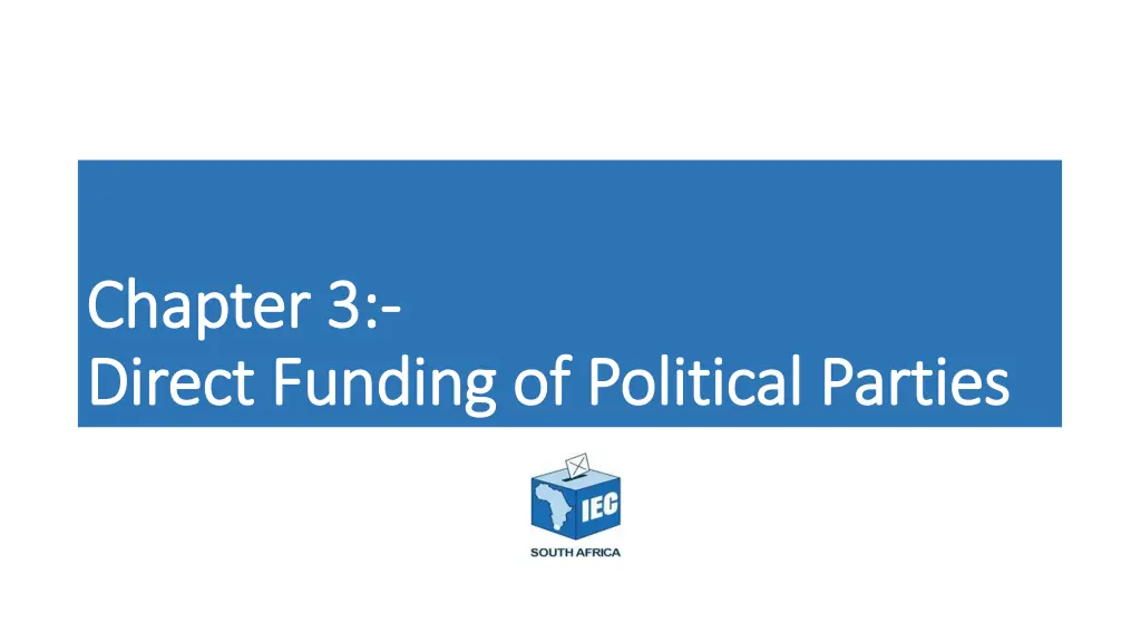 chapter 3 chapter 3 direct funding of political