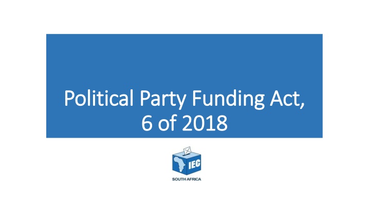 political party funding act political party