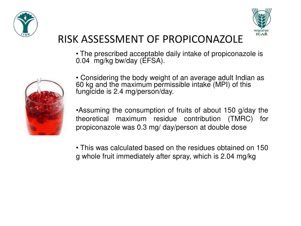 risk assessment of propiconazole