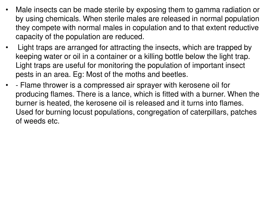 male insects can be made sterile by exposing them